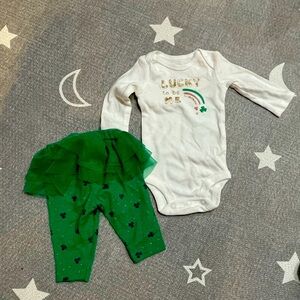 Carters onsies. Lucky charm two piece.